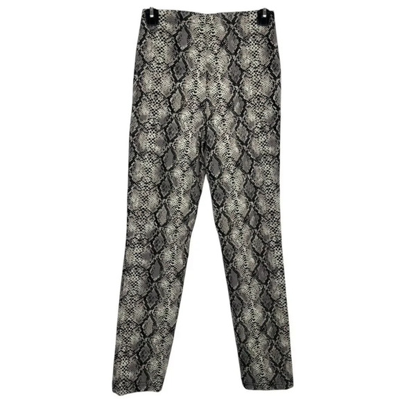 Joseph Ribkoff Snake Straight Leg Pants Sz 4 Pull On Trouser Zip Pockets Grunge - Picture 3 of 6